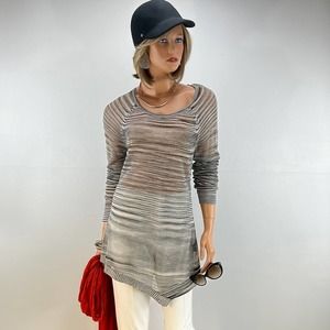 Chic Knit Sweater , XL  Black White and Grey Long Sleeves. Stunning.  NWOT